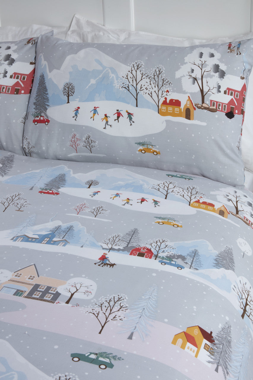Winter Town Duvet