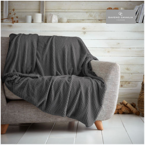 Popcorn fleece throw 4 colours