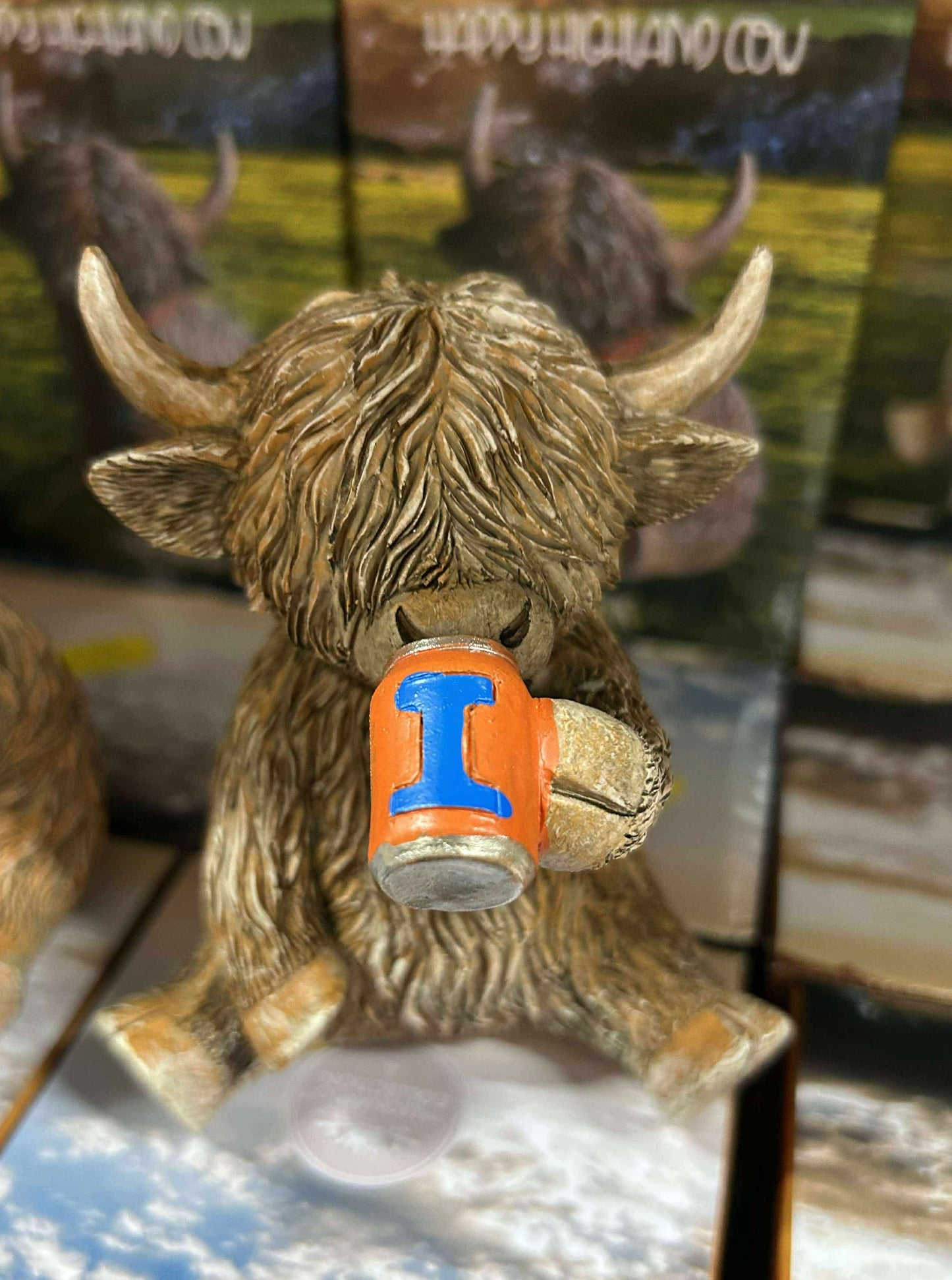Highland cow can  ornament