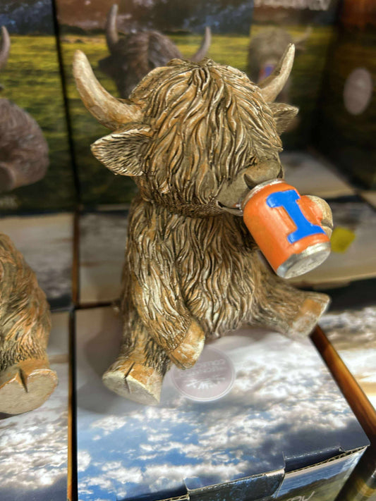 Highland cow can  ornament