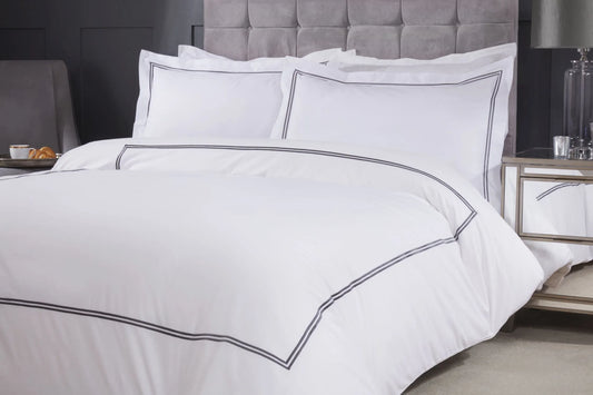 Embroidered Duvet Set with Oxford Pillowcase 3 colours