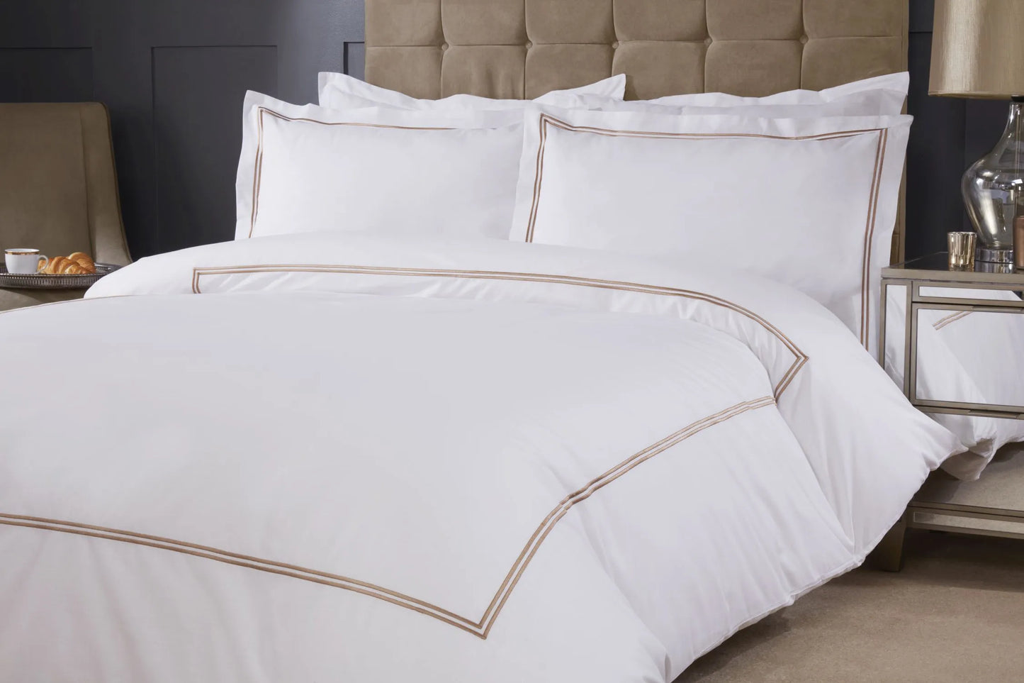 Embroidered Duvet Set with Oxford Pillowcase 3 colours