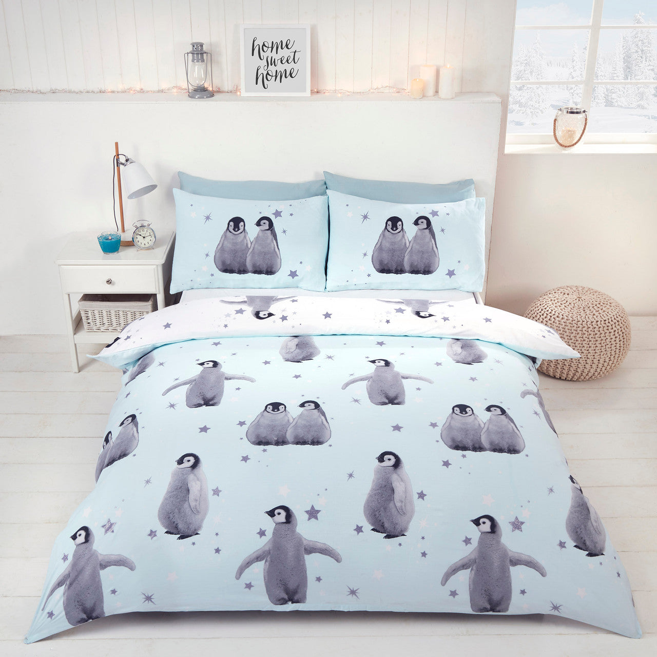 Starry Penguins Duvet Set 2 colours