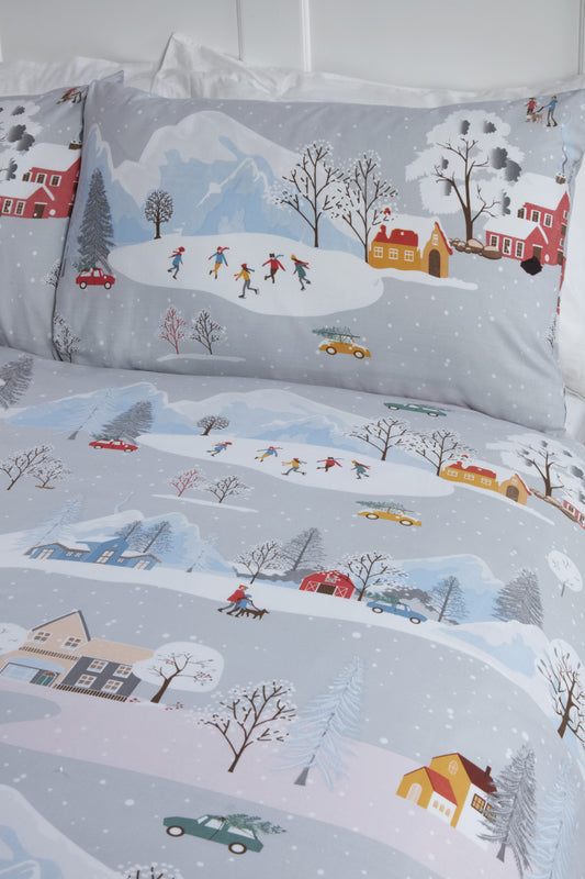 Winter Town Duvet