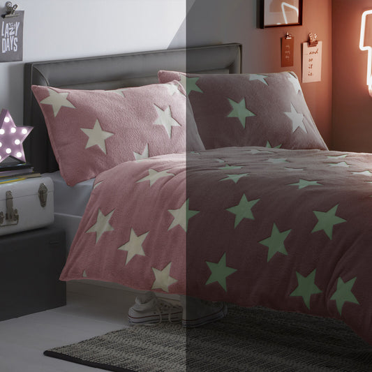 Silentnight Winter Fleece Duvet Cover Set Glow in the Dark Single
